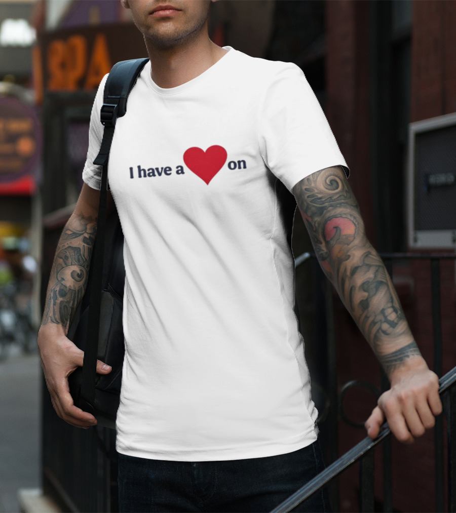 Familyfriendlyog I Have A Heart On Red Heart Design T-Shirt
