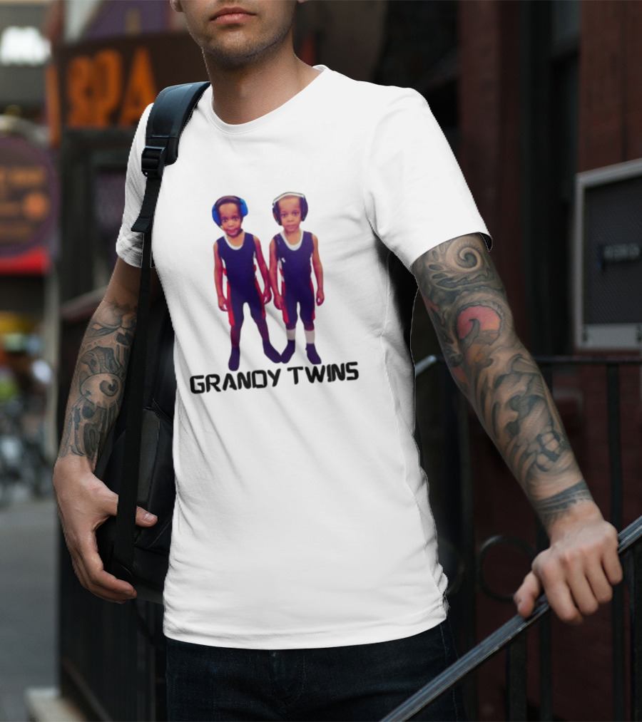 Grandytwinsboxing Baby Grandy Twins Wrestling Outfit T-Shirt