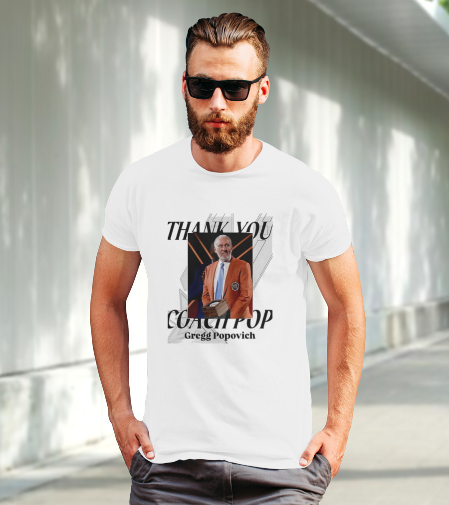"Gregg Popovich Thank You Coach Pop Legacy Moment Basketball Achievement" T-Shirt
