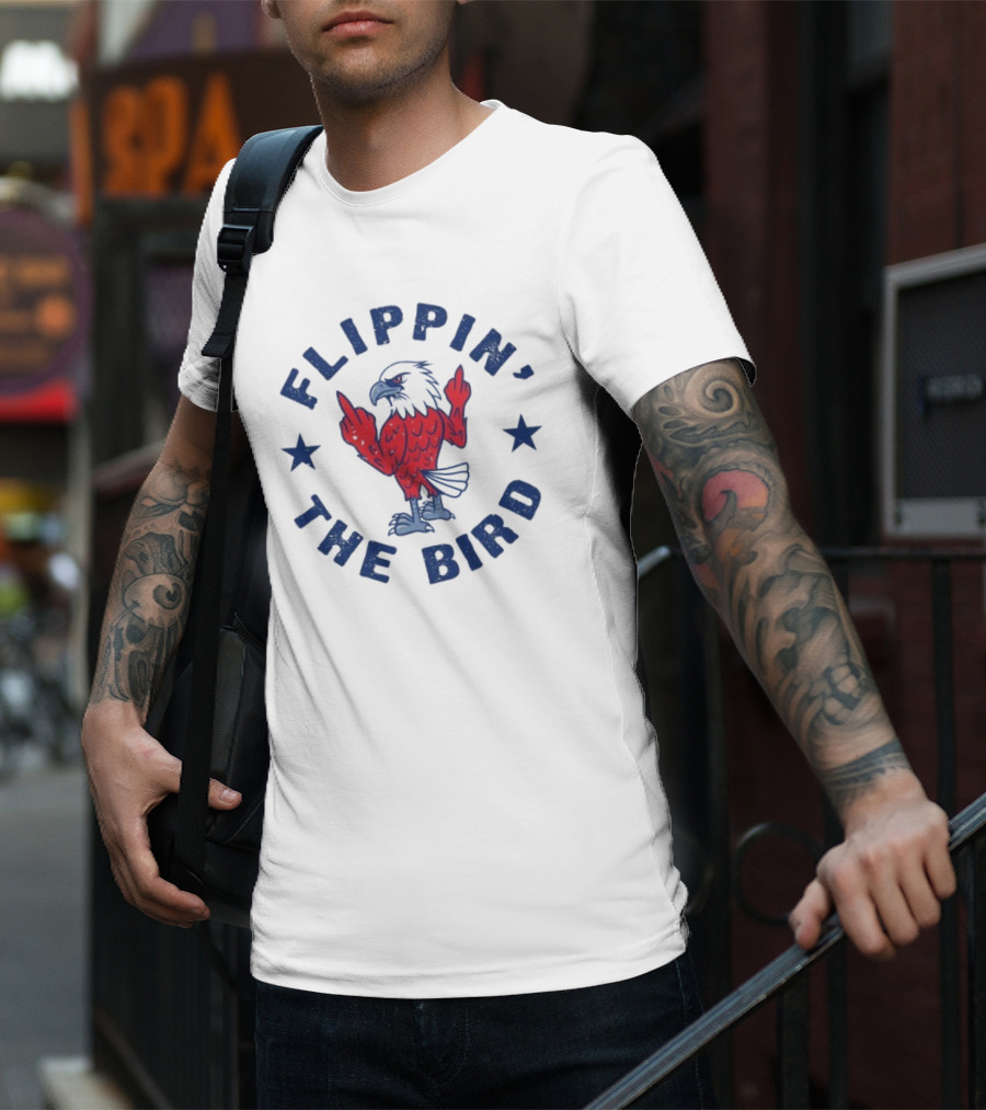 Flippin' The Bird Patriotic Eagle Middle Finger T-Shirt