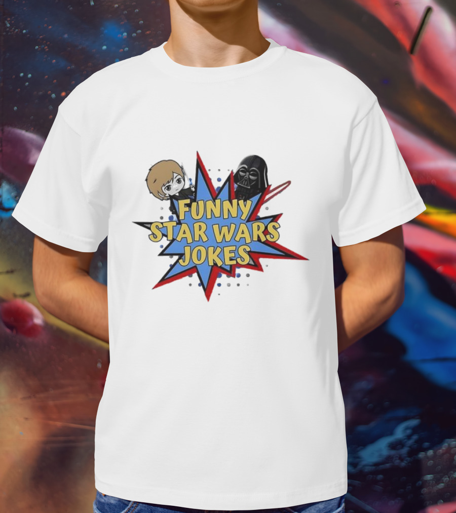 Funny Star Wars Jokes Comic Style With Iconic Characters T-Shirt
