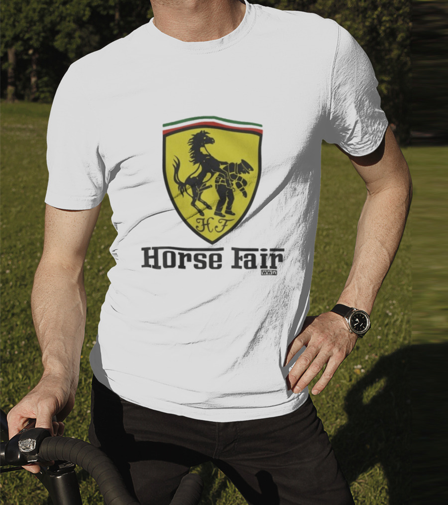 Horse Fair Waterford Whispers HF Shield With Horse And Man T-Shirt