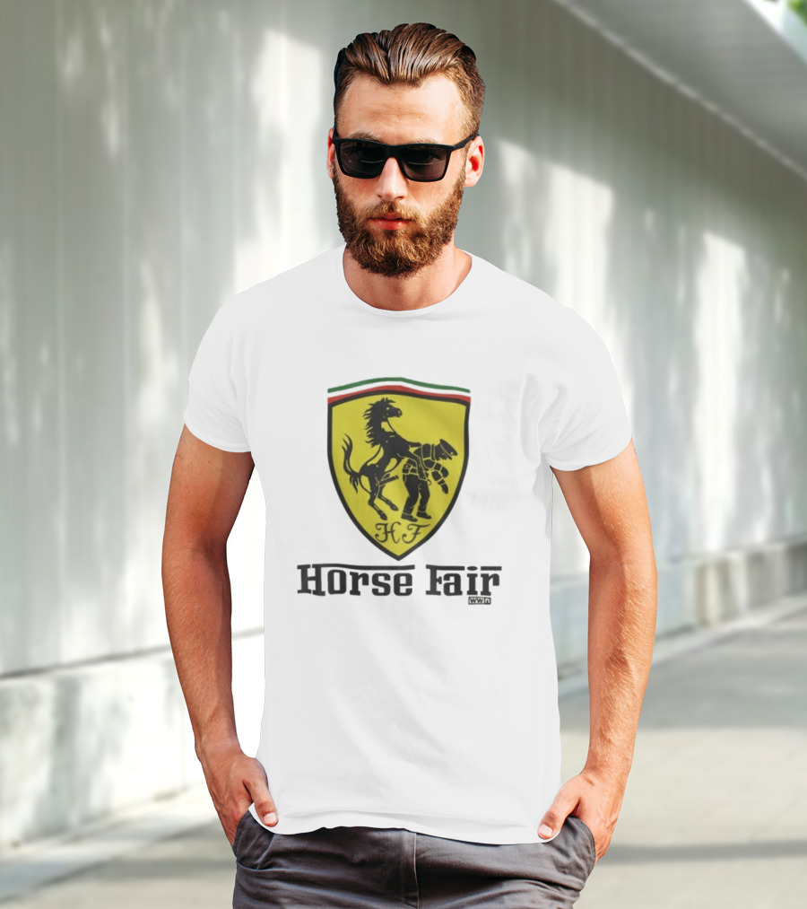 Horse Fair Waterford Whispers HF Shield With Horse And Man T-Shirt