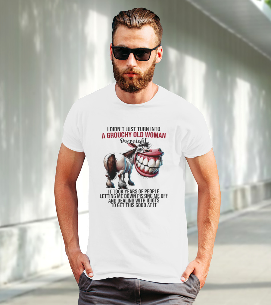 A Grouchy Old Woman Horse I Didn’t Just Turn Into Overnight T-Shirt