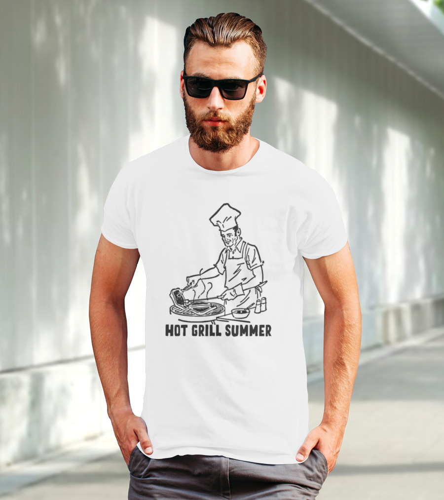 Hot Grill Summer Chef Grilling Cookout Vibes T-Shirt
