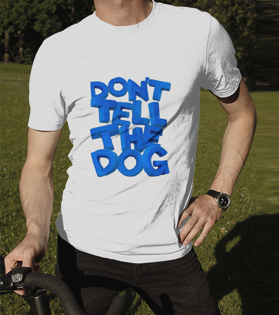 James Marriott Don't Tell The Dog Blue Text White Album T-Shirt