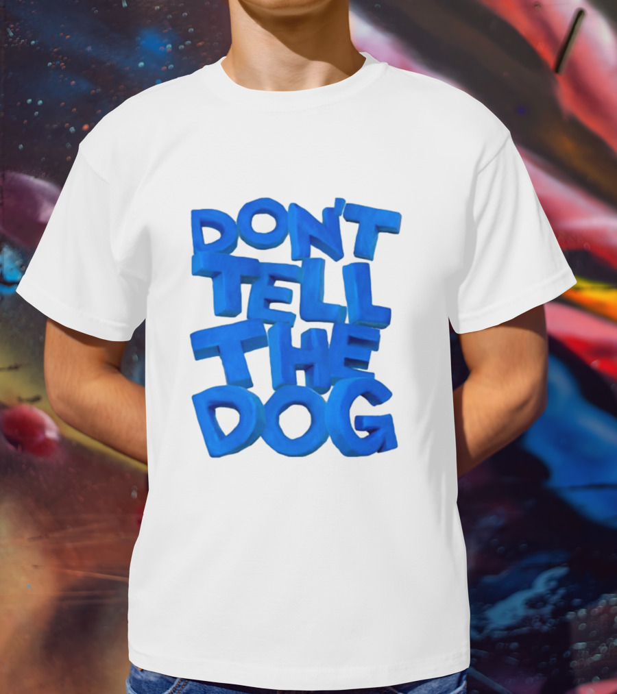 James Marriott Don't Tell The Dog Blue Text White Album T-Shirt