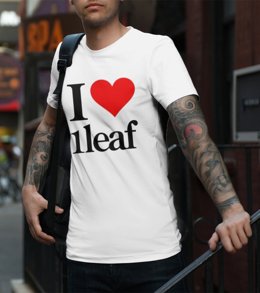 I Heart 1Leaf Bold Red Love Statement T-Shirt