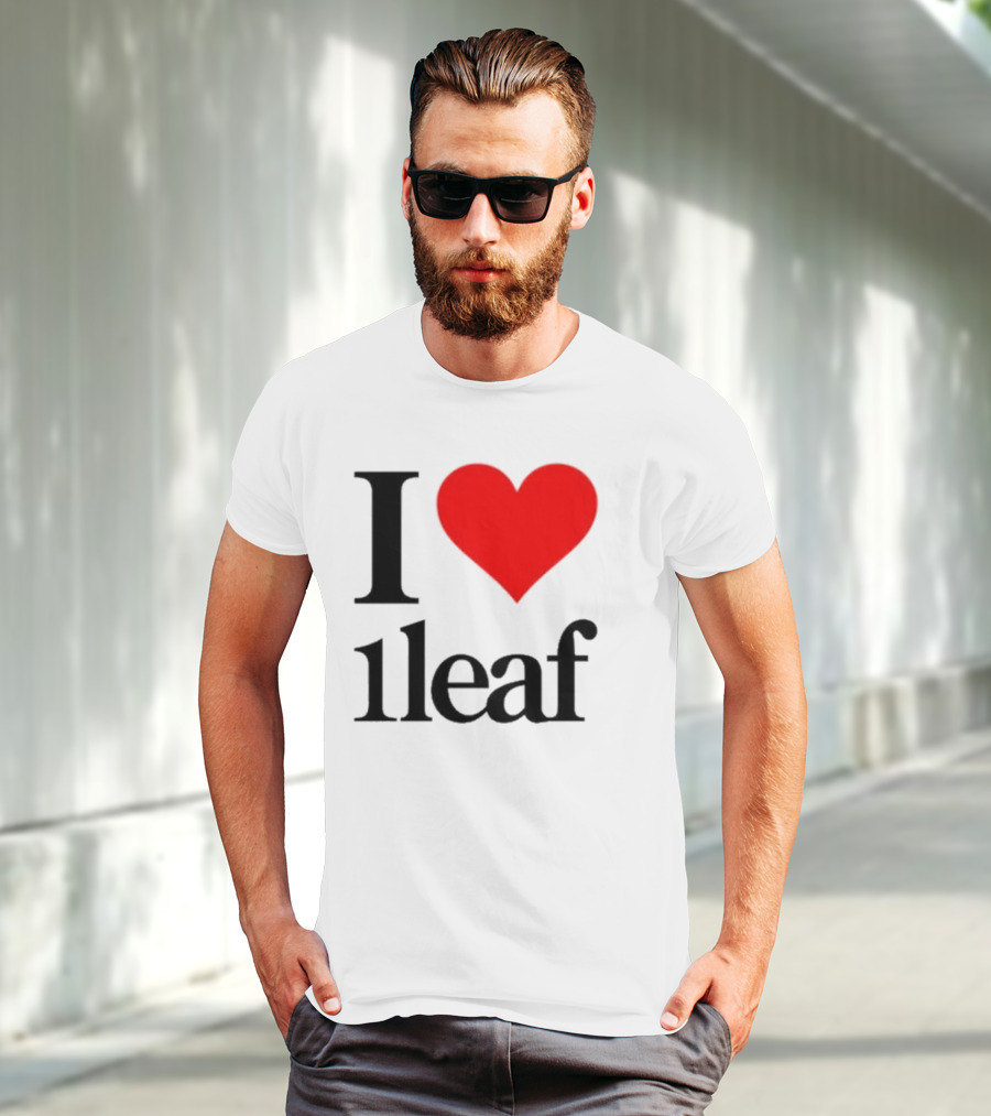I Heart 1Leaf Bold Red Love Statement T-Shirt