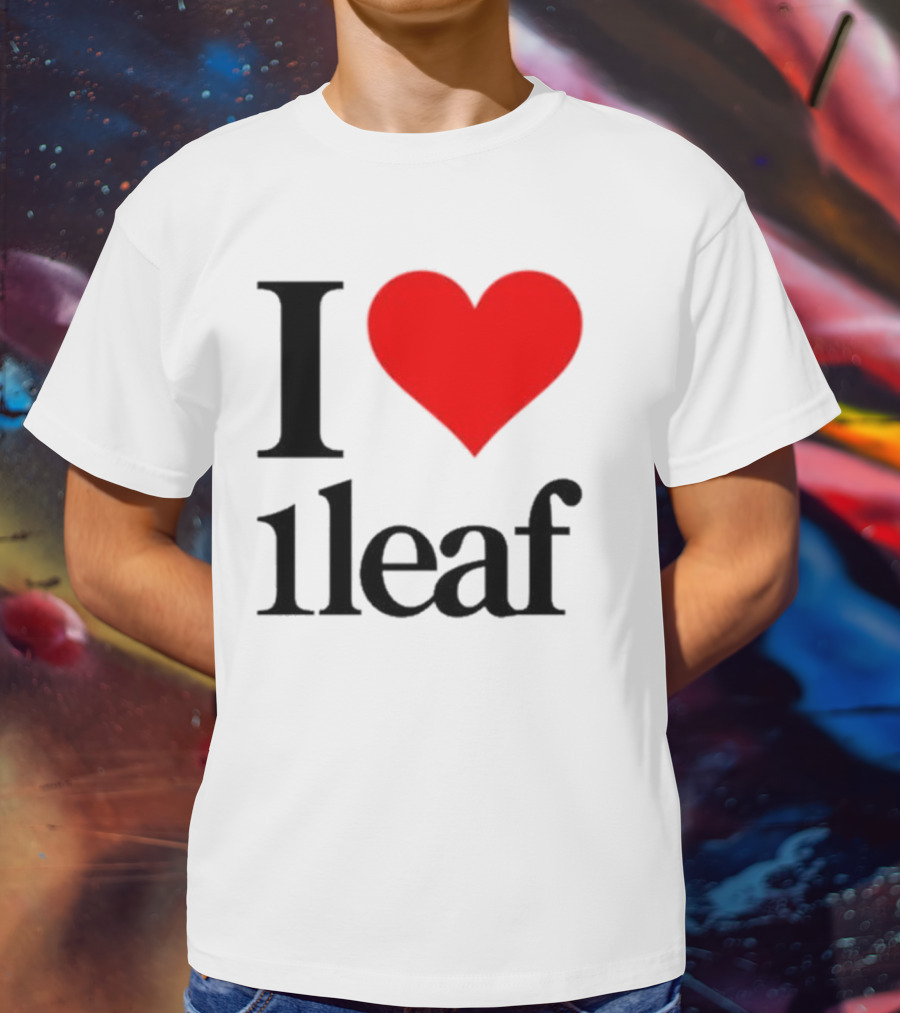 I Heart 1Leaf Bold Red Love Statement T-Shirt