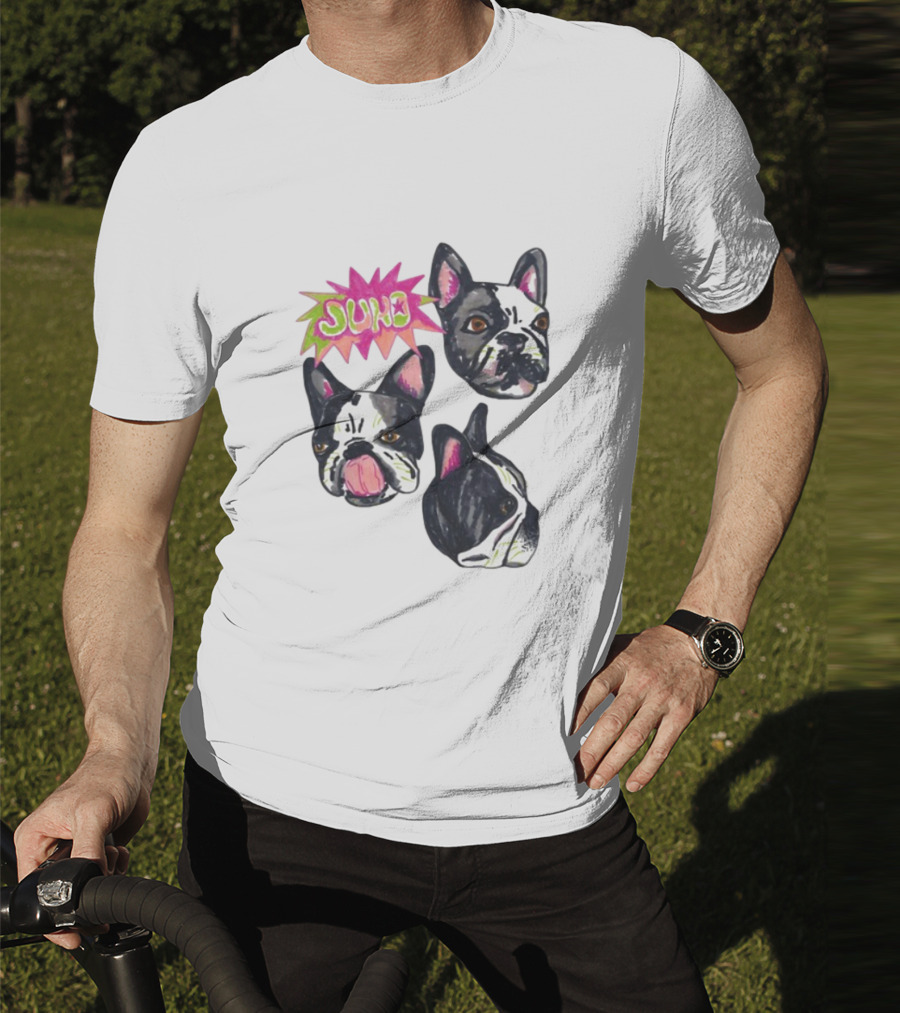 Kel Lauren Remi Wolf Juno Dog Faces Colorful Design T-Shirt