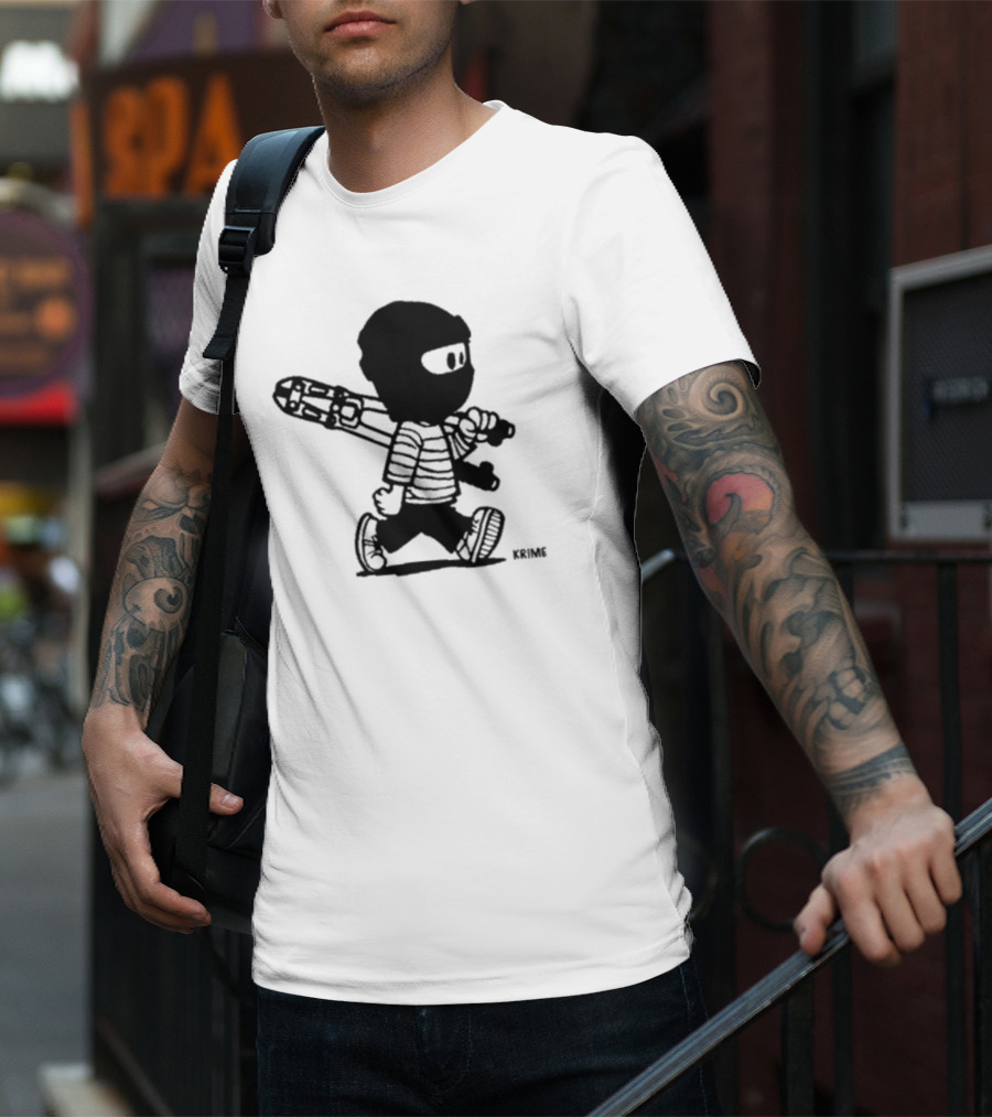 Krime Calvin Graffiti Comic Style Mischief Artwork T-Shirt