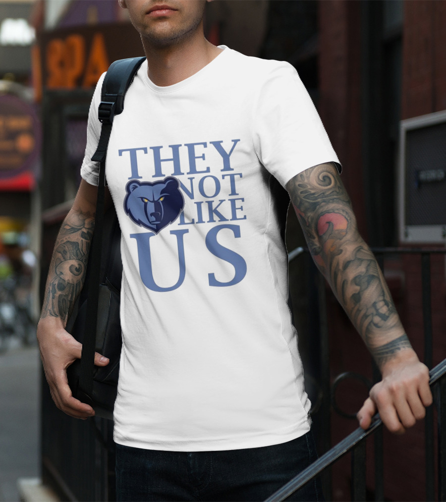 Memphis Grizzlies They Not Like Us Bear Head Emblem T-Shirt