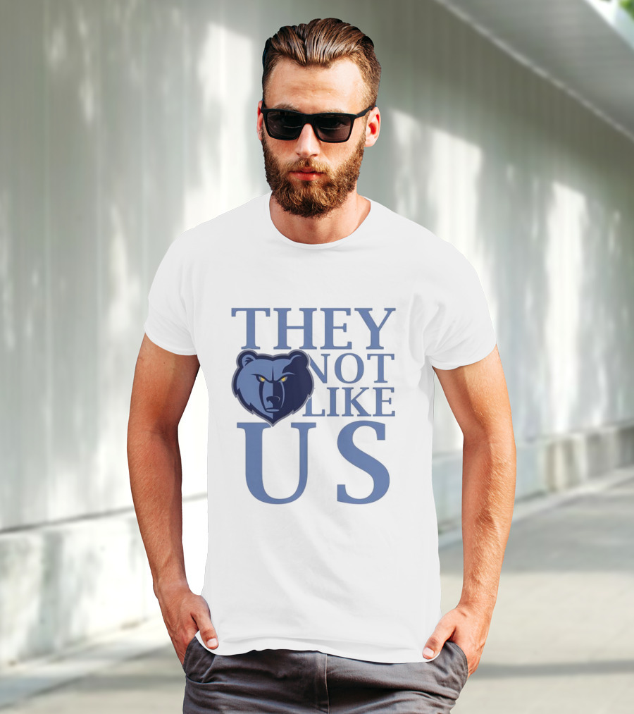 Memphis Grizzlies They Not Like Us Bear Head Emblem T-Shirt