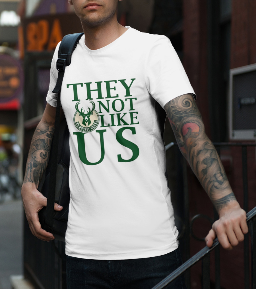 Milwaukee Bucks They Not Like Us Basketball Team Slogan T-Shirt