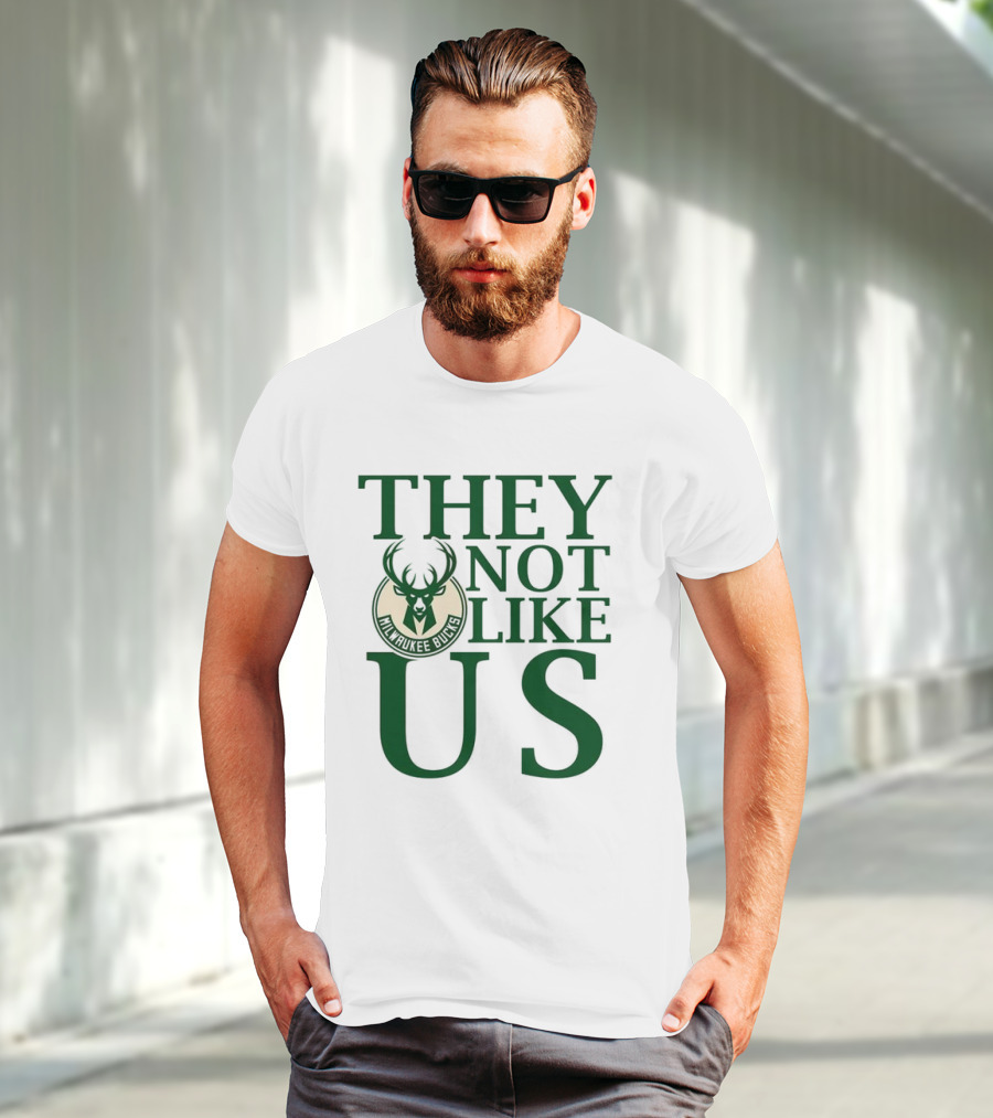 Milwaukee Bucks They Not Like Us Basketball Team Slogan T-Shirt