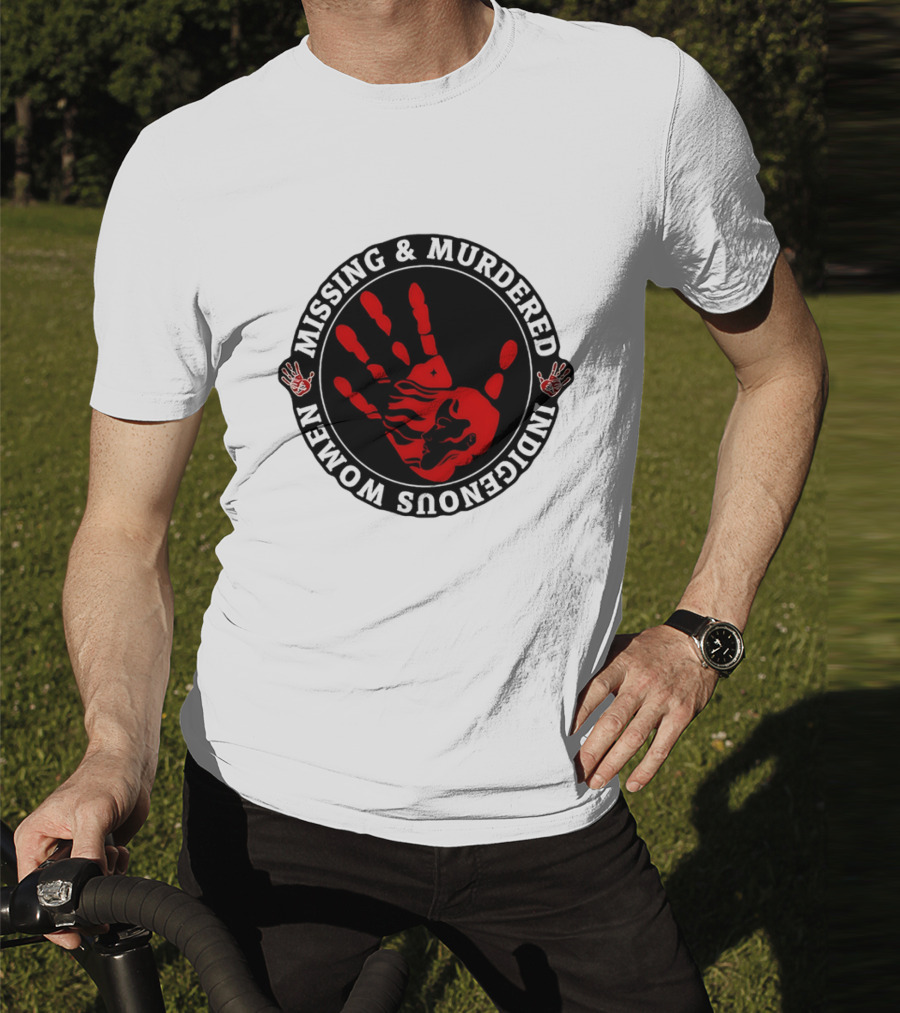 Missing Murdered Indigenous Women Red Handprint Symbol T-Shirt