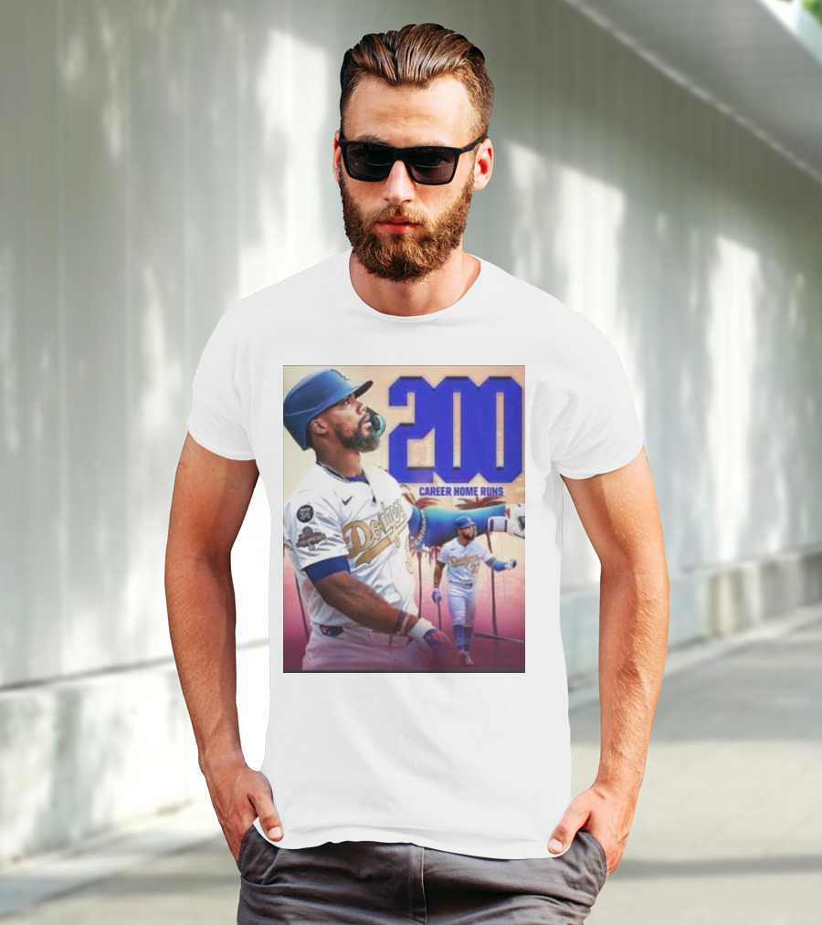 Los Angeles Dodgers Teoscar Hernandez 200 Career Home Runs Celebration T-Shirt