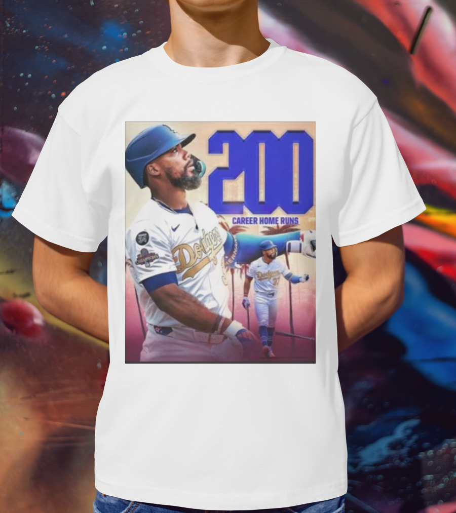 Los Angeles Dodgers Teoscar Hernandez 200 Career Home Runs Celebration T-Shirt