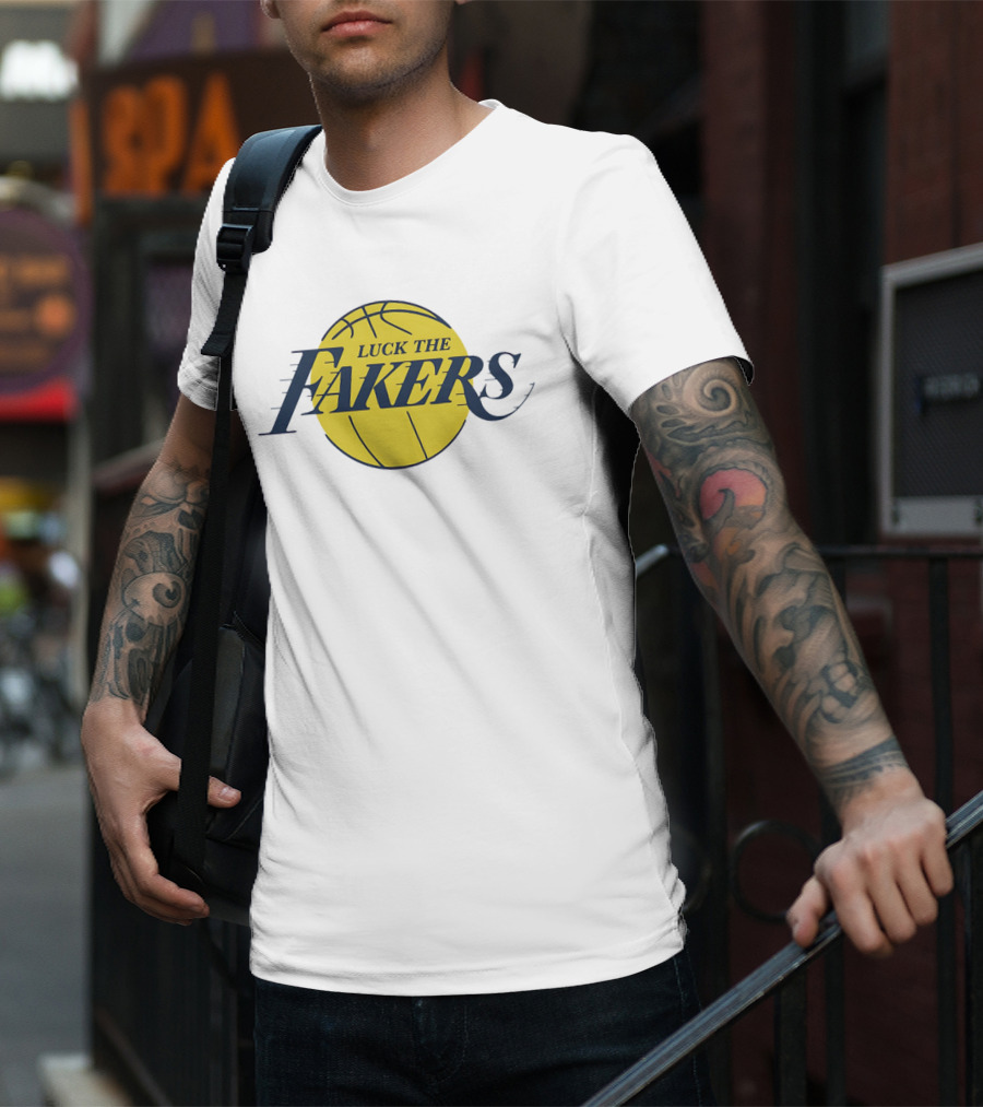 Luck The Fakers Los Angeles Basketball Parody T-Shirt