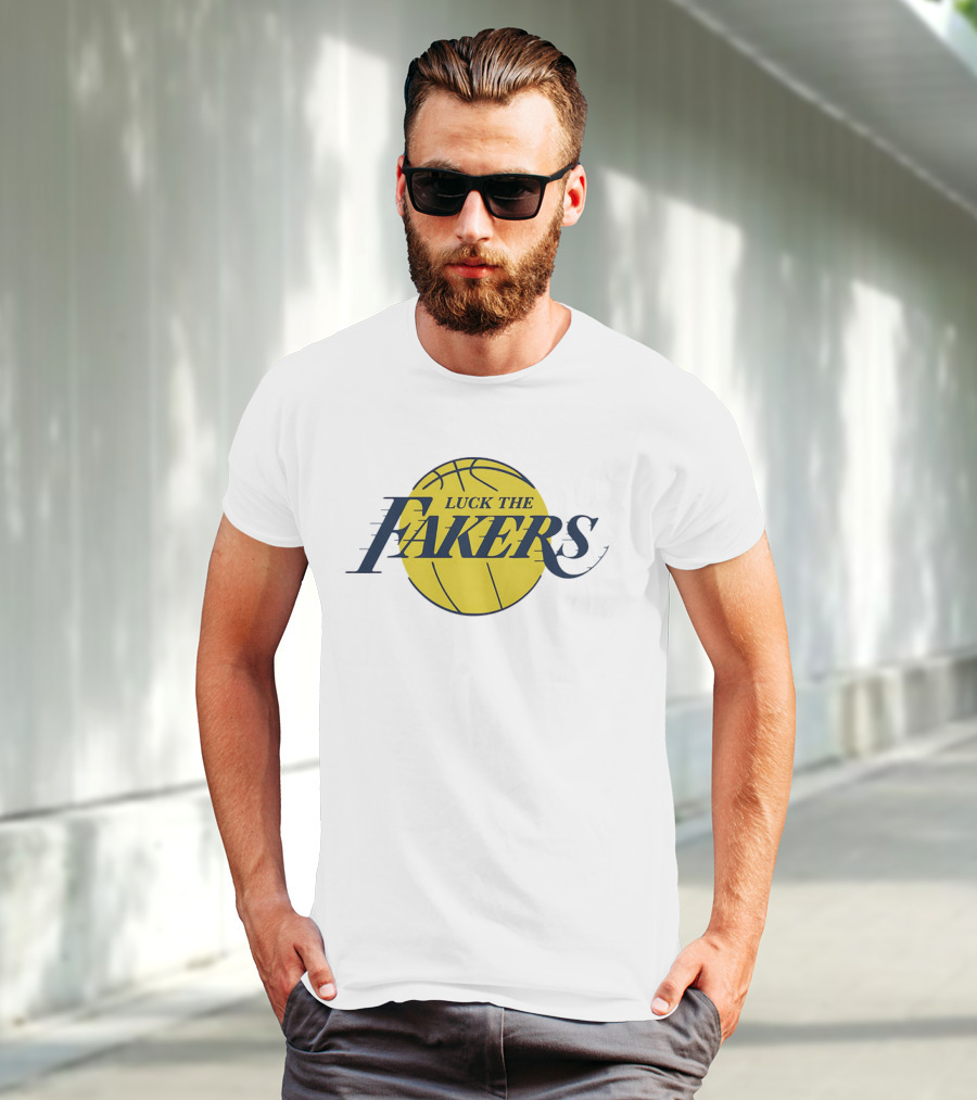 Luck The Fakers Los Angeles Basketball Parody T-Shirt