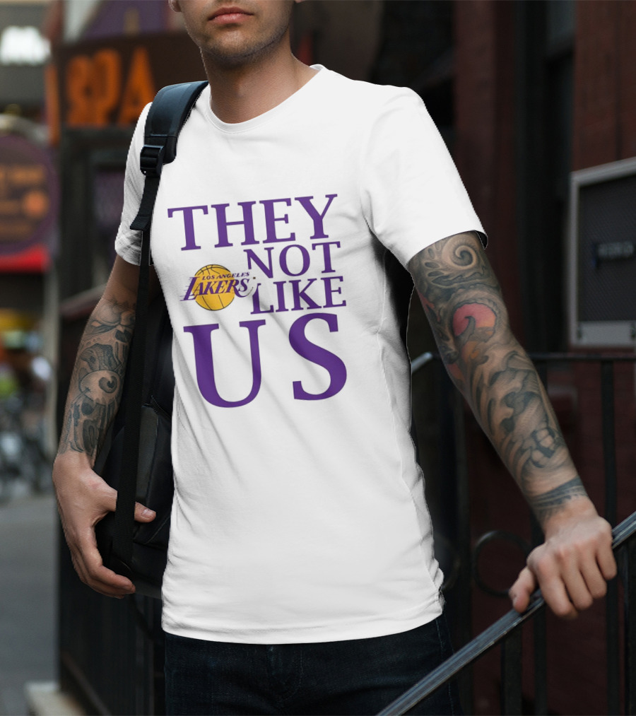 Los Angeles Lakers They Not Like Us NBA Basketball Lakers Fan Slogan T-Shirt