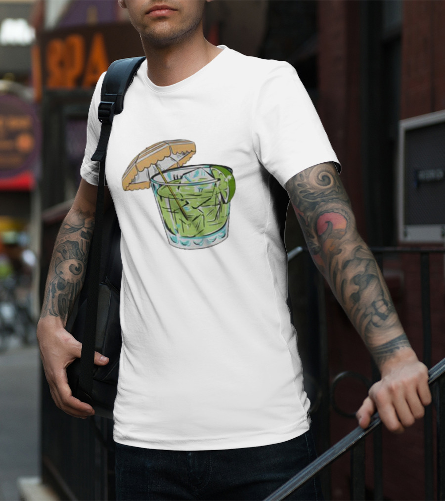 Margarita 818 Tequila Tropical Drink Umbrella Lime T-Shirt