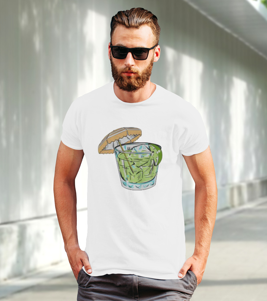 Margarita 818 Tequila Tropical Drink Umbrella Lime T-Shirt