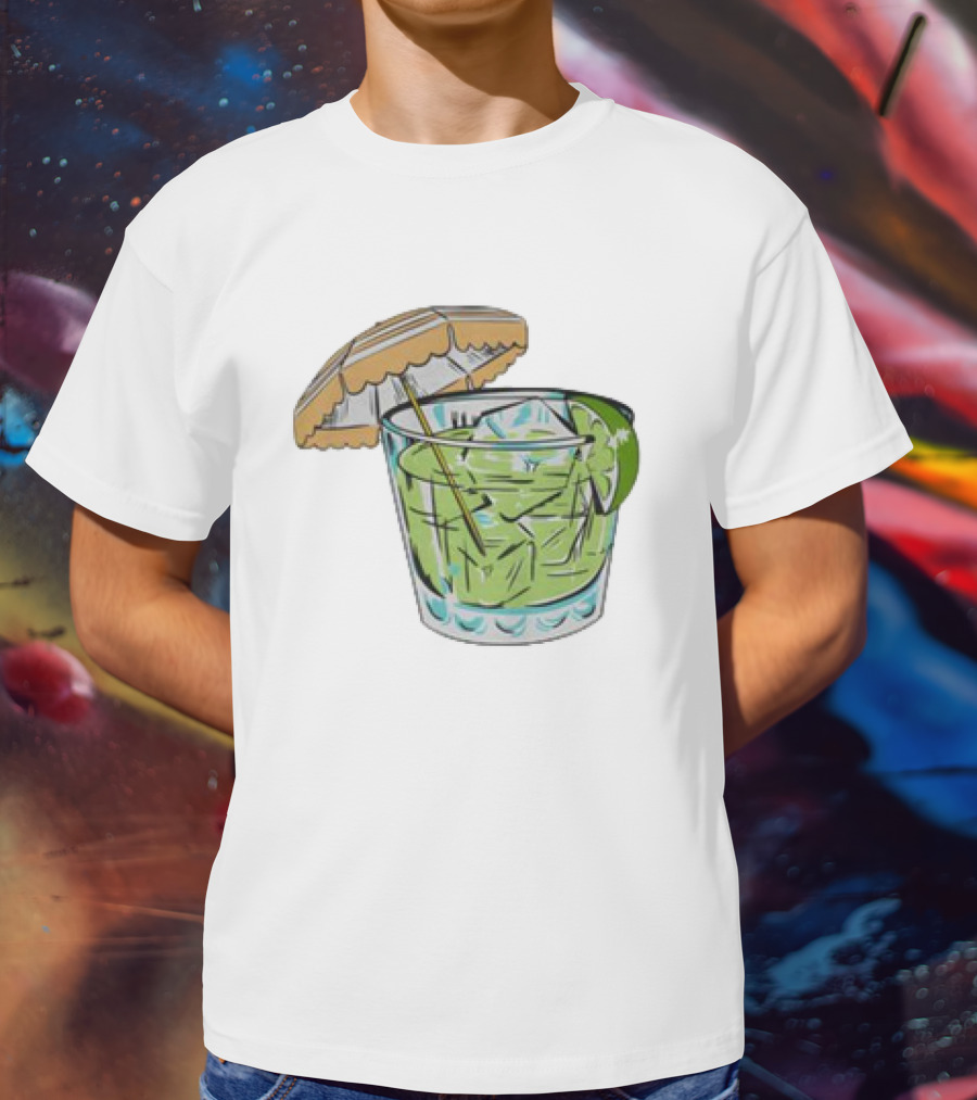 Margarita 818 Tequila Tropical Drink Umbrella Lime T-Shirt