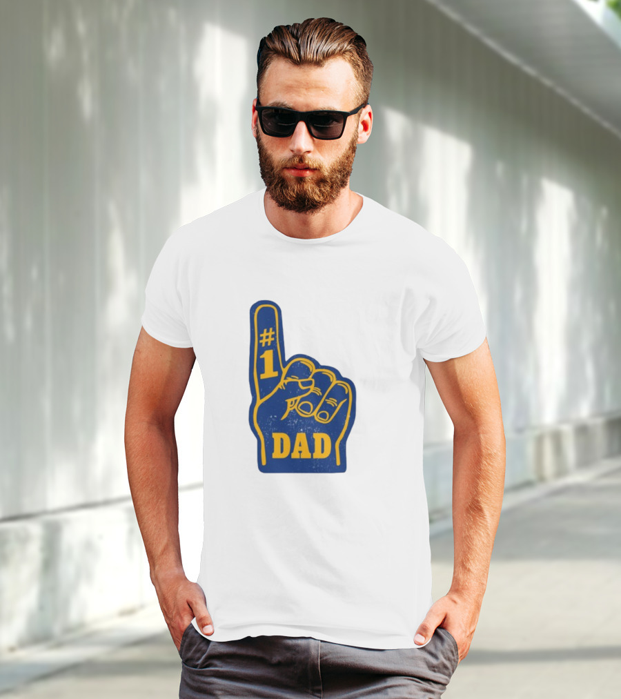 #1 Dad Foam Finger Sports Fan Tribute T-Shirt