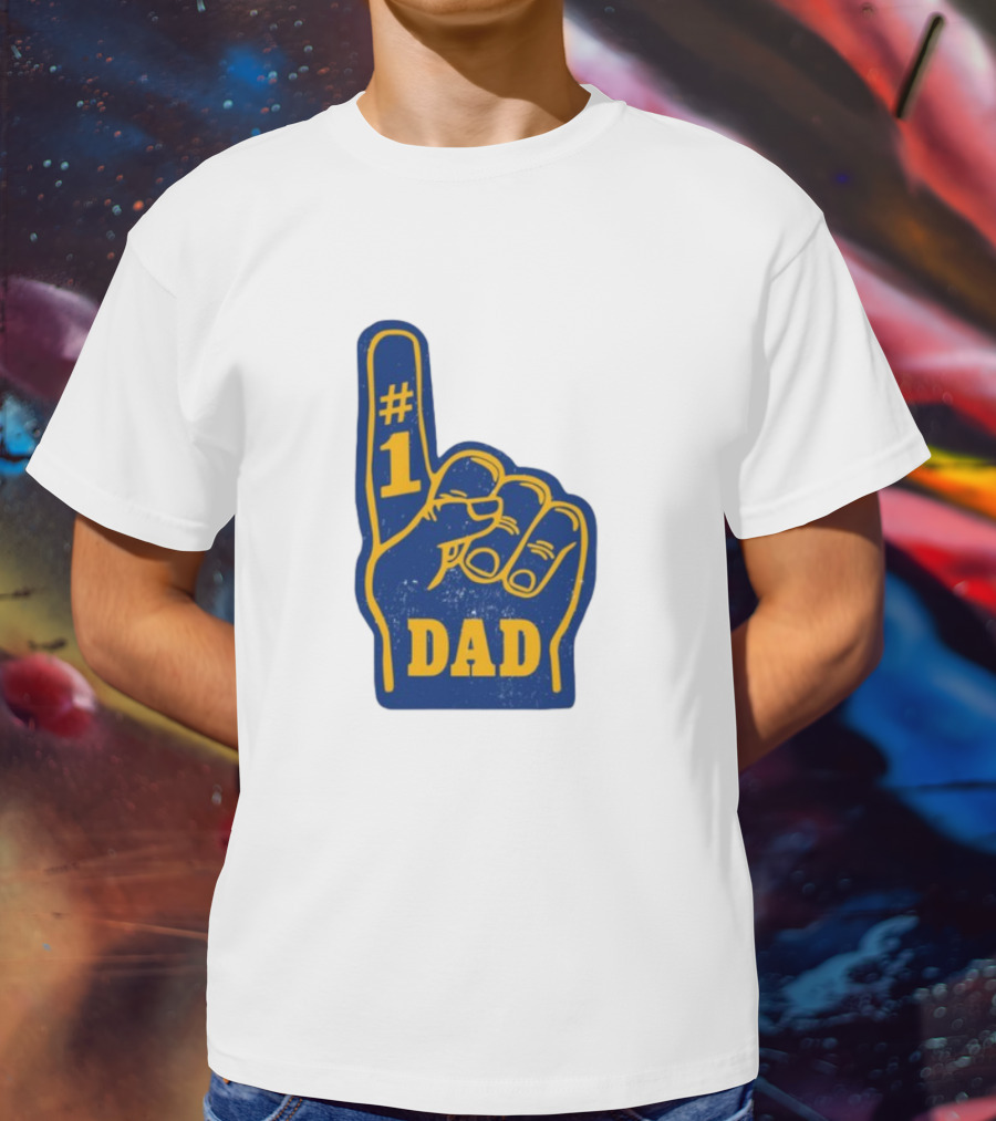 #1 Dad Foam Finger Sports Fan Tribute T-Shirt