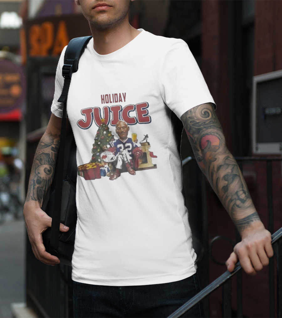 Holiday Juice 32 Christmas Football Theme T-Shirt