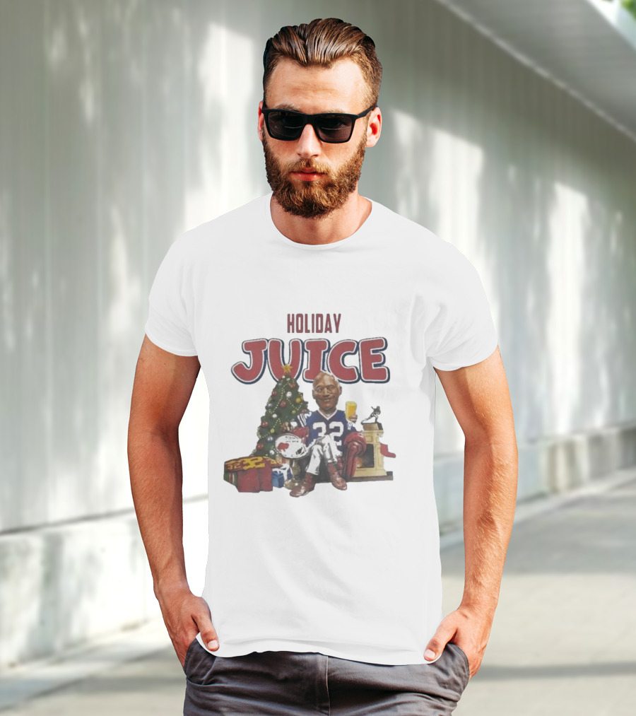 Holiday Juice 32 Christmas Football Theme T-Shirt