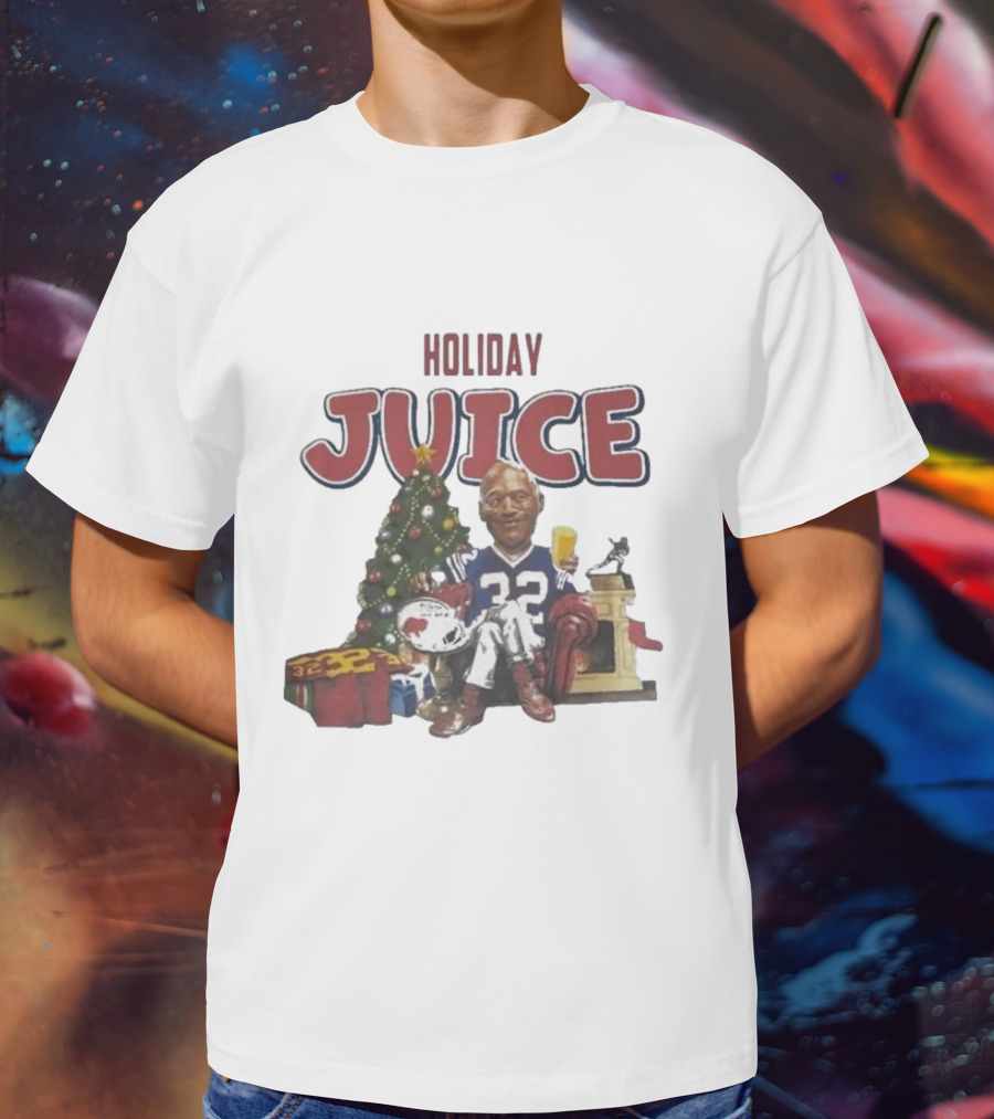 Holiday Juice 32 Christmas Football Theme T-Shirt
