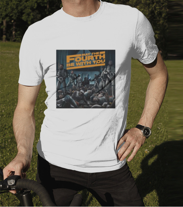 May The Fourth Be With You Basketball Players And Stormtroopers Scene T-Shirt