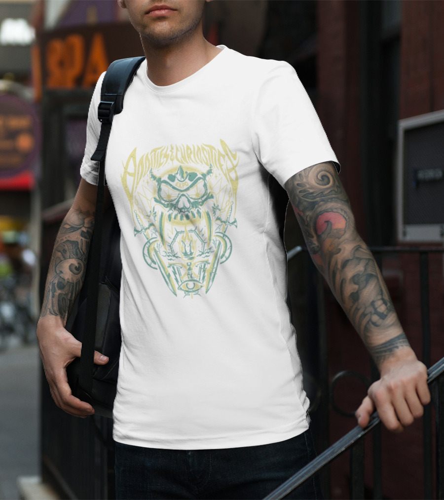 Oddities Curiosities Expo Skull Eye Swords T-Shirt