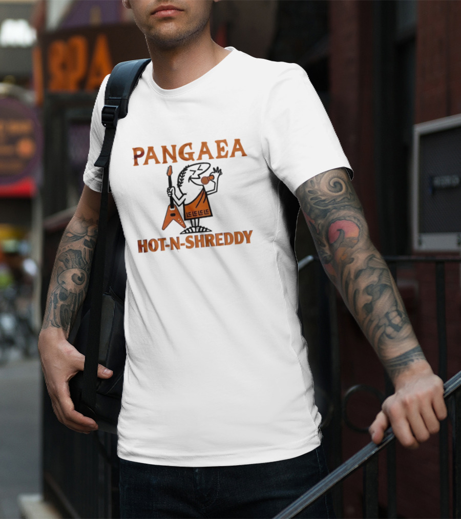 Pangaea Hot N Shreddy Guitarist Icon With Microphone T-Shirt