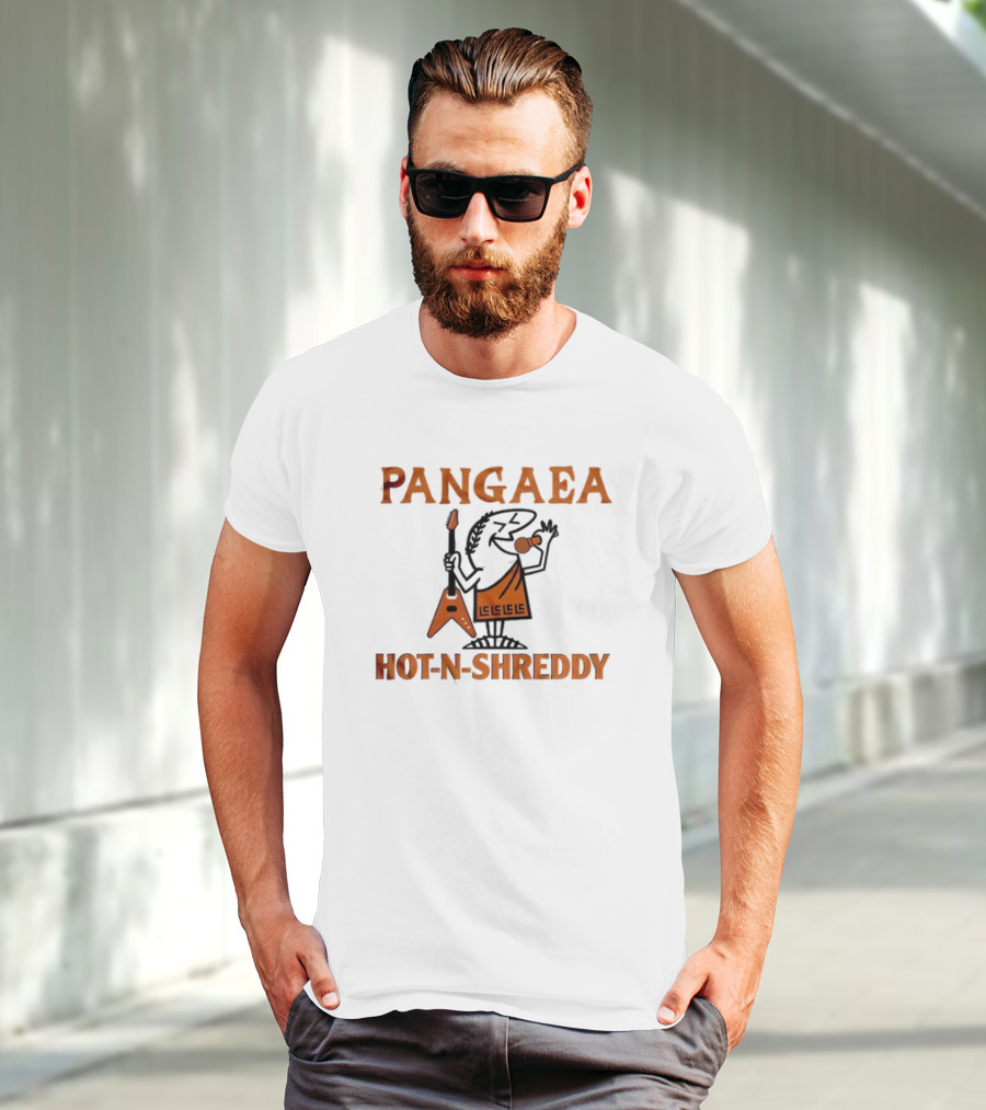 Pangaea Hot N Shreddy Guitarist Icon With Microphone T-Shirt