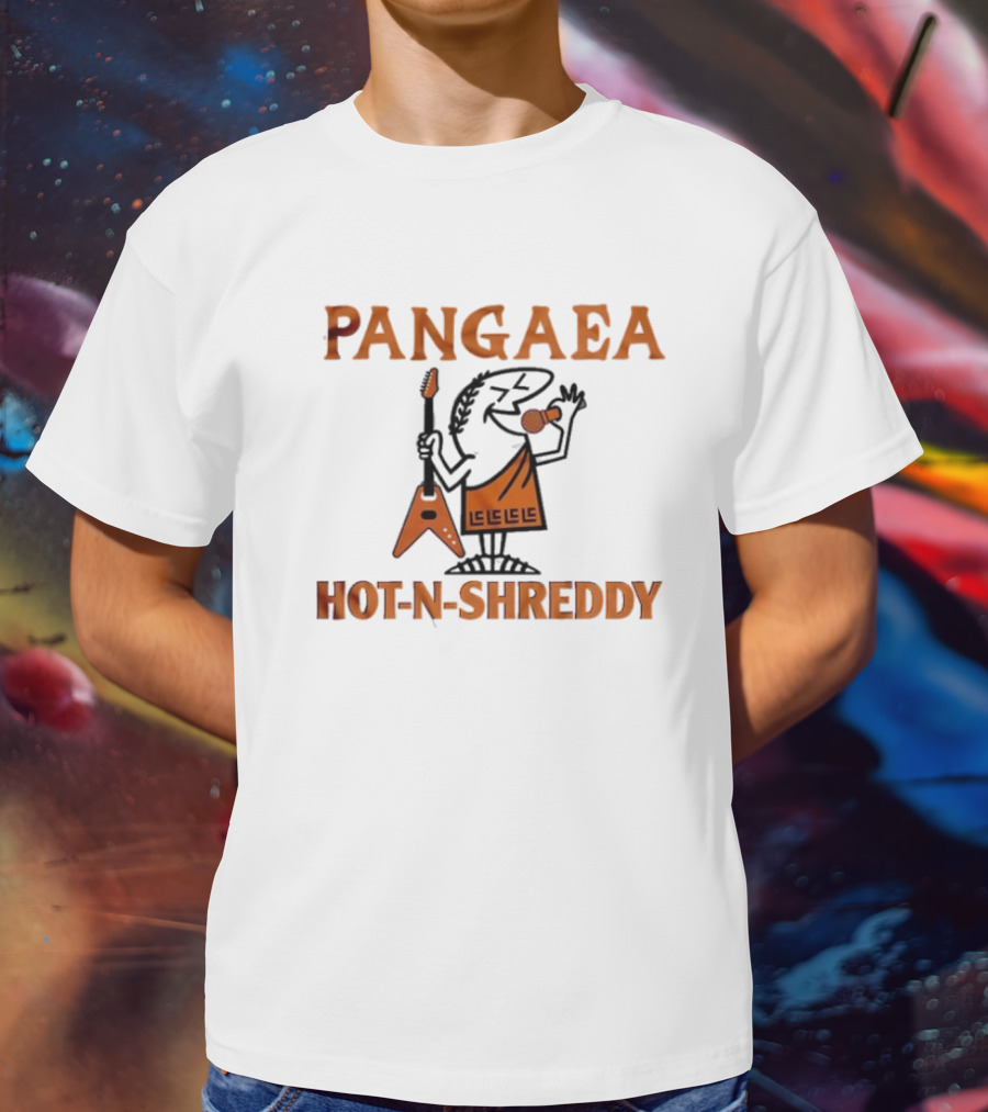 Pangaea Hot N Shreddy Guitarist Icon With Microphone T-Shirt