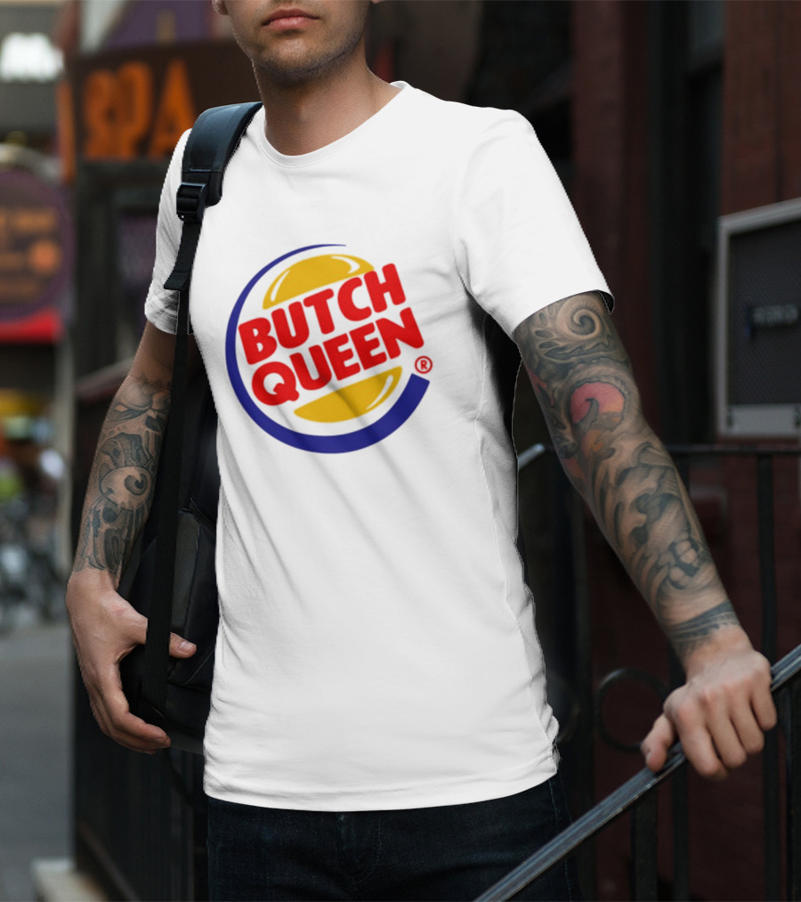 Rickhoeins Butch Queen Retro Fast Food Logo Style T-Shirt