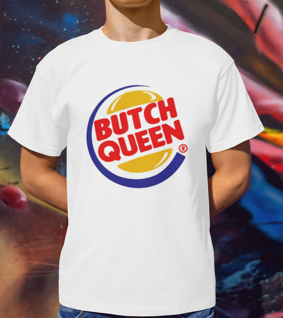 Rickhoeins Butch Queen Retro Fast Food Logo Style T-Shirt
