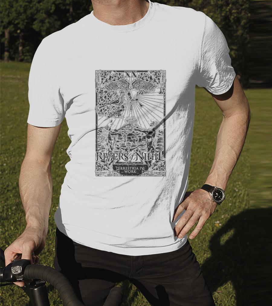 Rivers Of Nihil Terrestria IV Work Celestial Figure And Cosmic Imagery T-Shirt