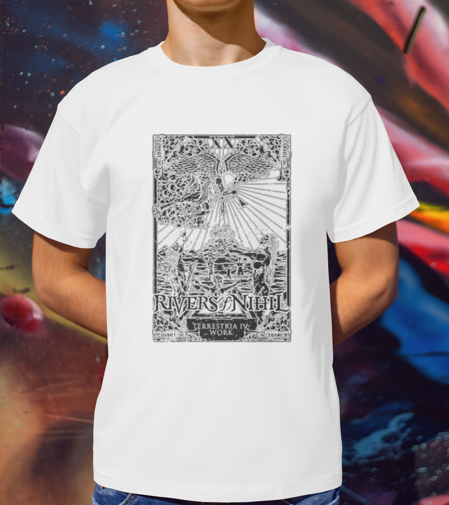 Rivers Of Nihil Terrestria IV Work Celestial Figure And Cosmic Imagery T-Shirt