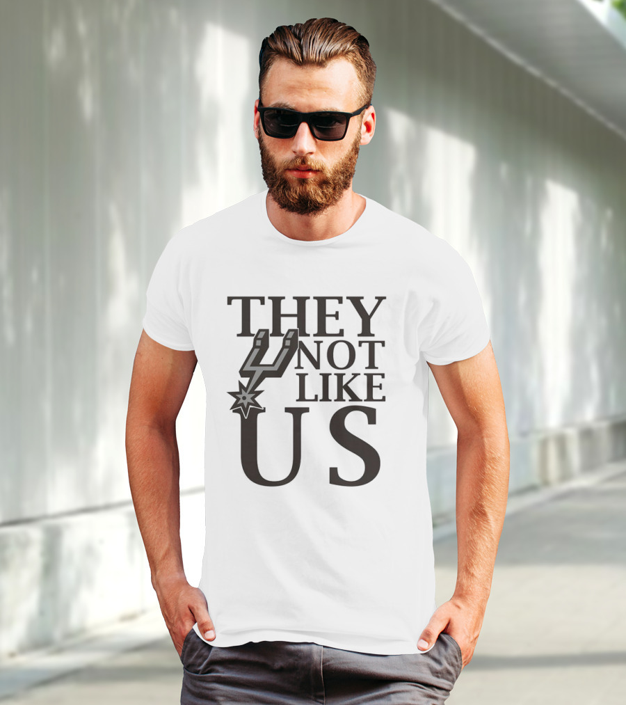 San Antonio Spurs They Not Like Us With Iconic Spur Symbol T-Shirt