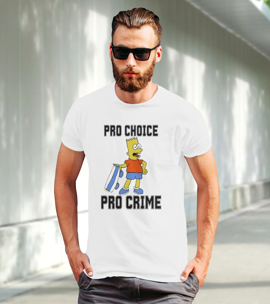 Pro Choice Pro Crime Bart With Detachable Eyes T-Shirt