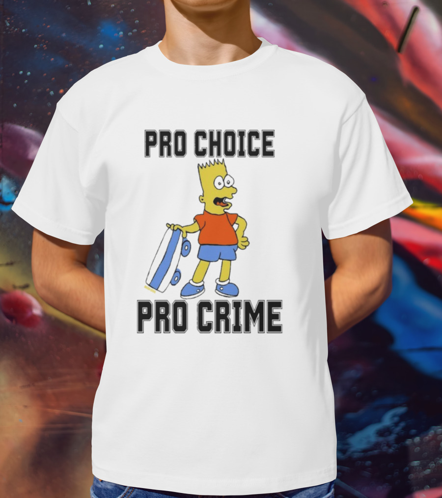 Pro Choice Pro Crime Bart With Detachable Eyes T-Shirt