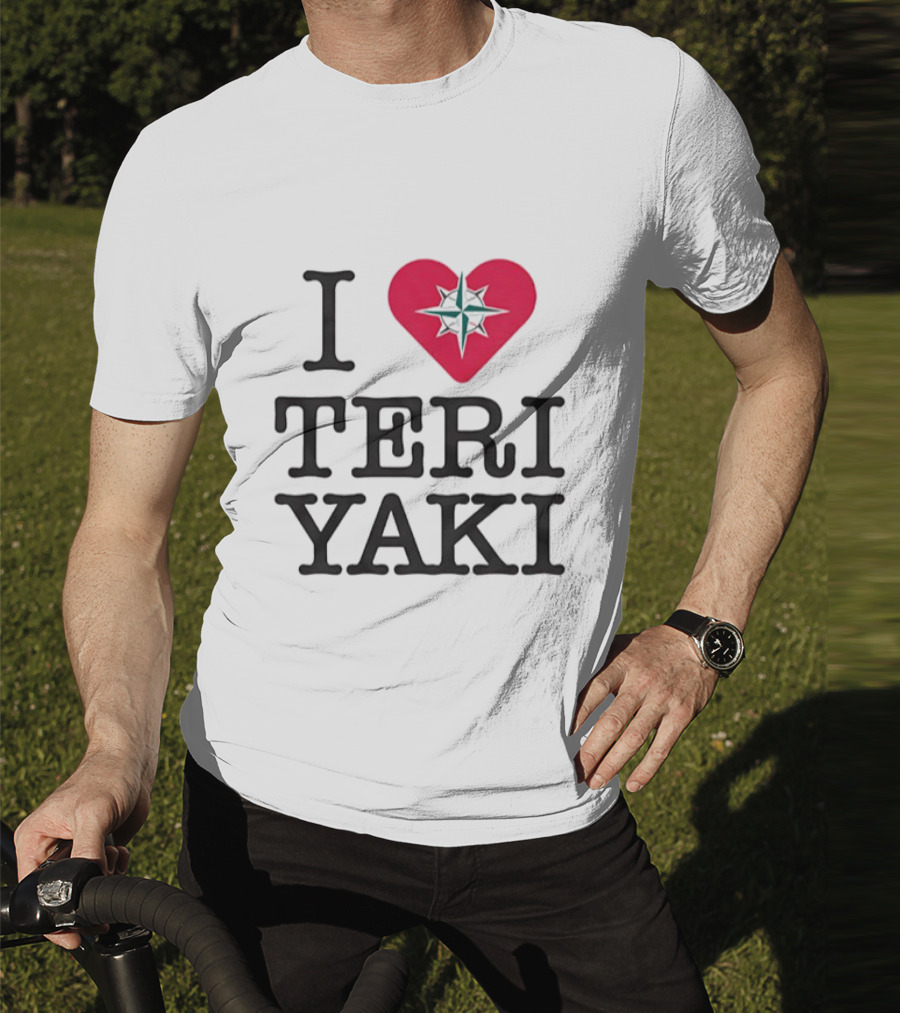 Seattle Mariners I Love Teriyaki Heart Mariners Symbol T-Shirt