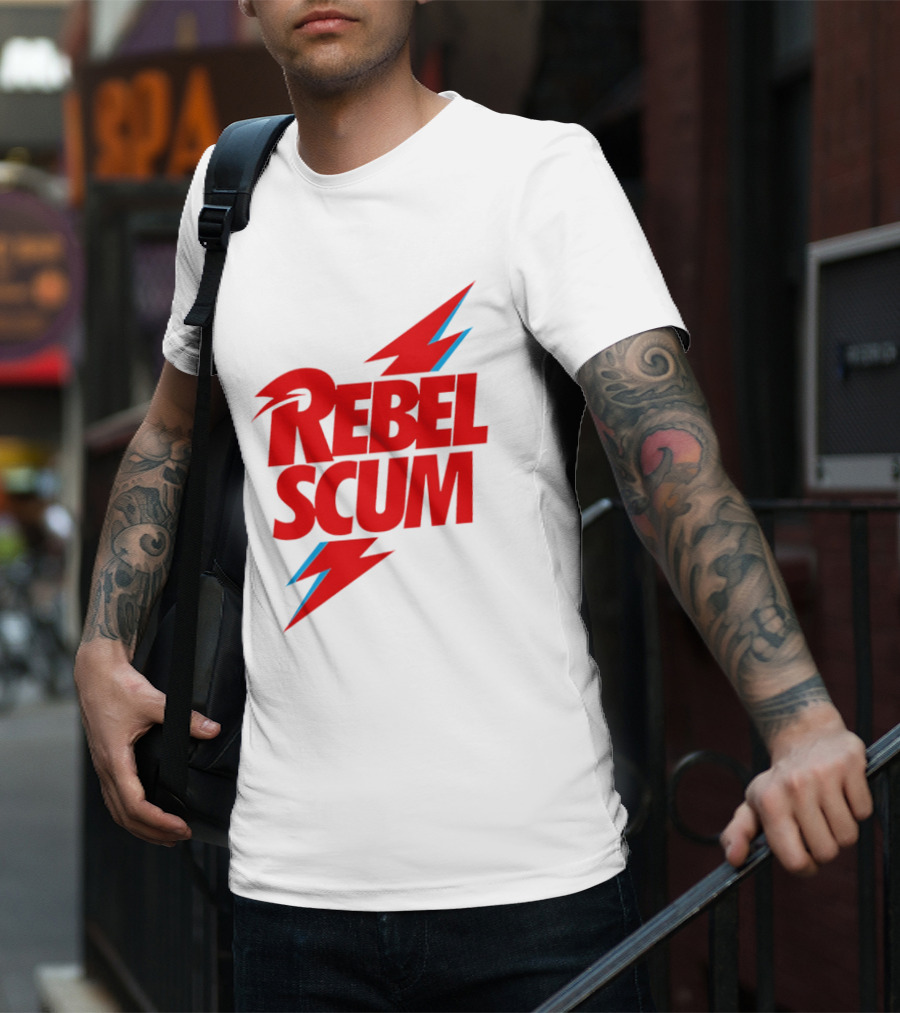Rebel Scum Red Bold Lightning Letters T-Shirt