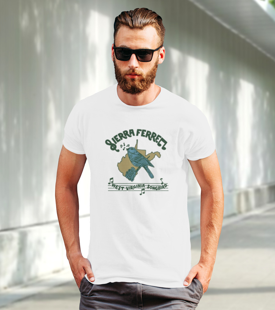 Sierra Ferrell West Virginia Songbird Music Notes Rose State Outline T-Shirt