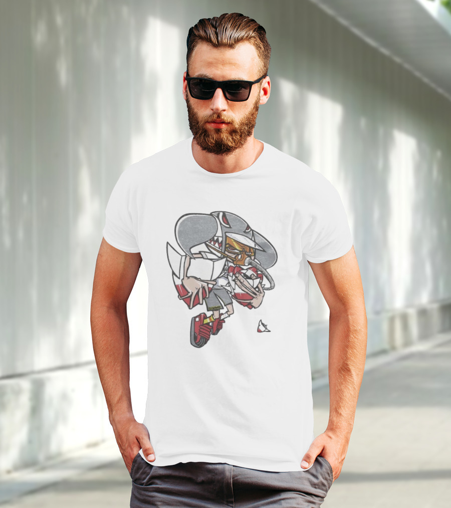 Gimme Project Shark Character With Red Sneaker And Hose T-Shirt